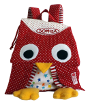 Kinderrucksack Eule (rot) mit Name