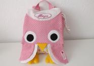 Kinderrucksack Eule rosa mit Name