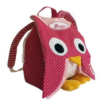 Kinderrucksack Eule (Pink) Mit Name