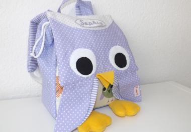 Kinderrucksack Eule (Lila) 