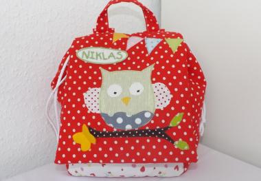 Rucksack Eule rot 