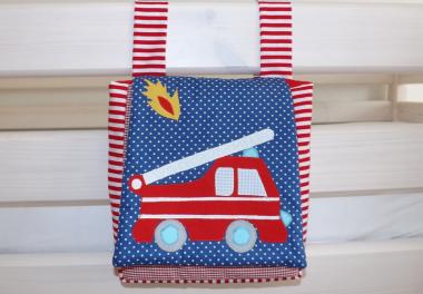 Pyjamatasche, Bett-Utensilo Feuerwehrauto 