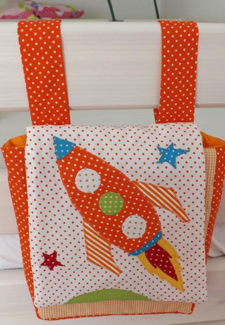 Pyjamatasche, Bett-Utensilo Rakete 